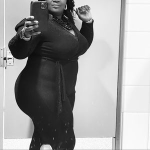 Black Full Body Compression Shaper Open Bust Pants